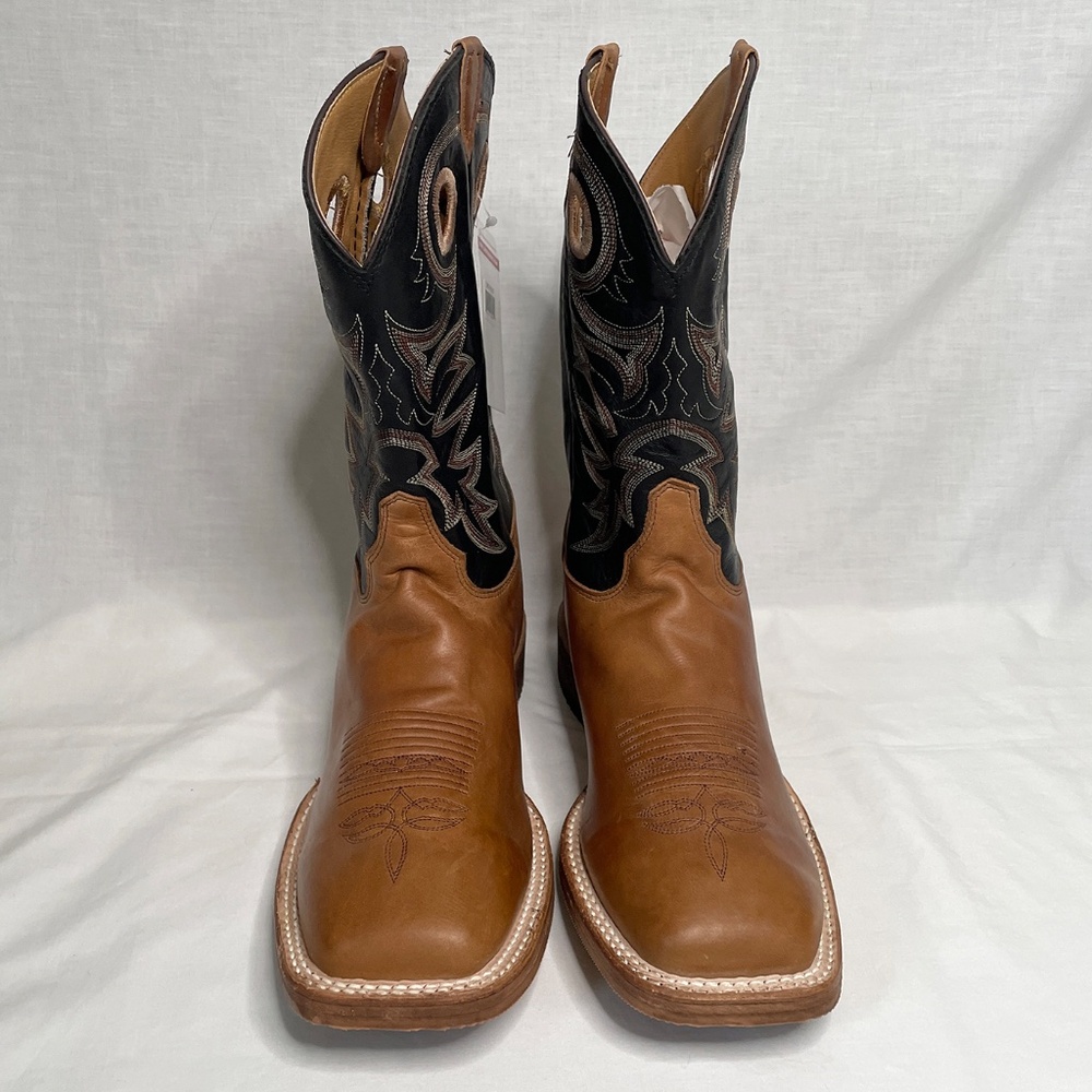 Justin Size 10 EE Caddo BENT RAIL Western SQUARE TOE Boot Copper Brown BR740 - Picture 3 of 12